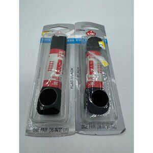 Lot of 2 KIWI Kids Sport Shoe Laces Flat Black 36 In 4-5 Eyelets